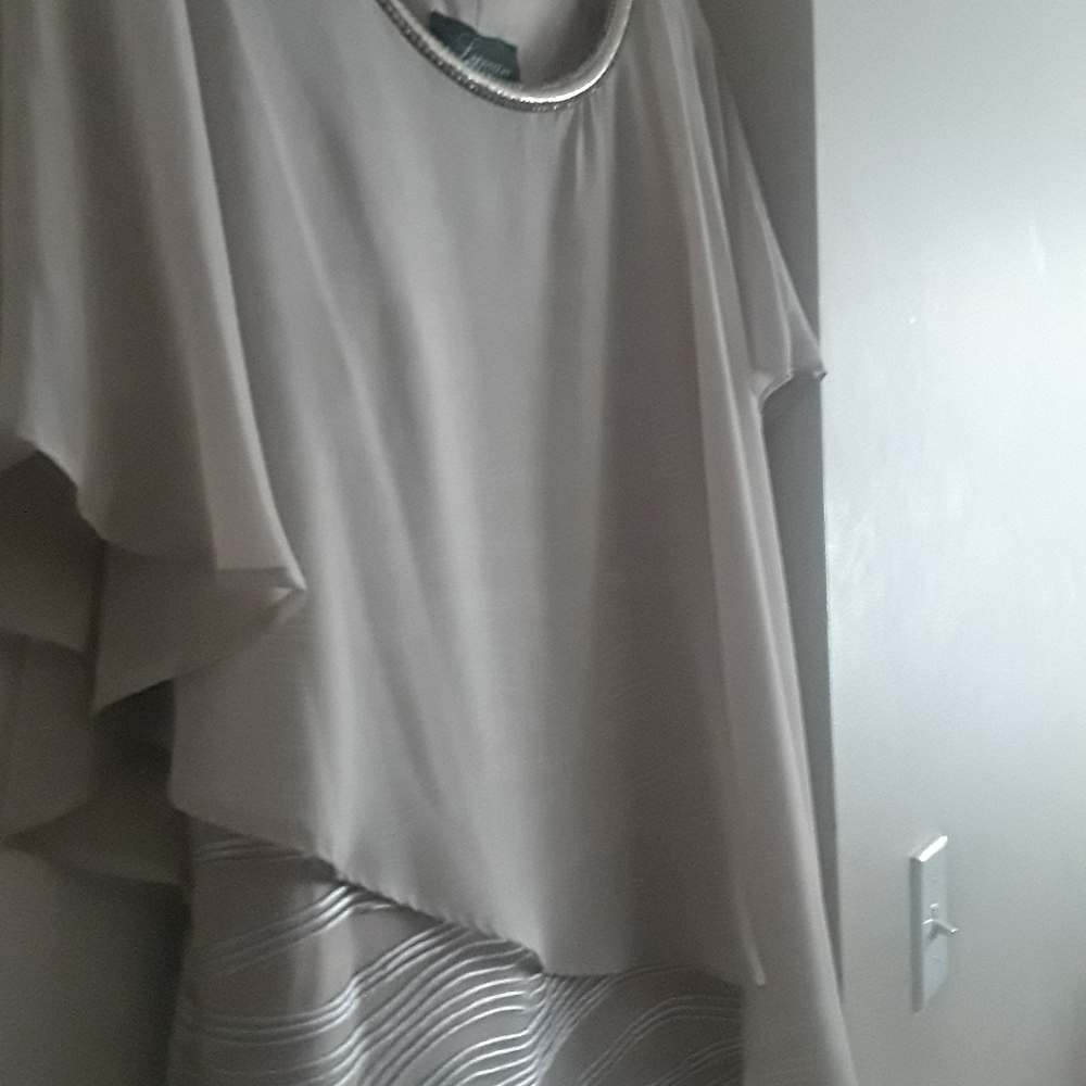 A frank Lyman dress dress with a chiffon overlay .never worn, but my  tag is off
